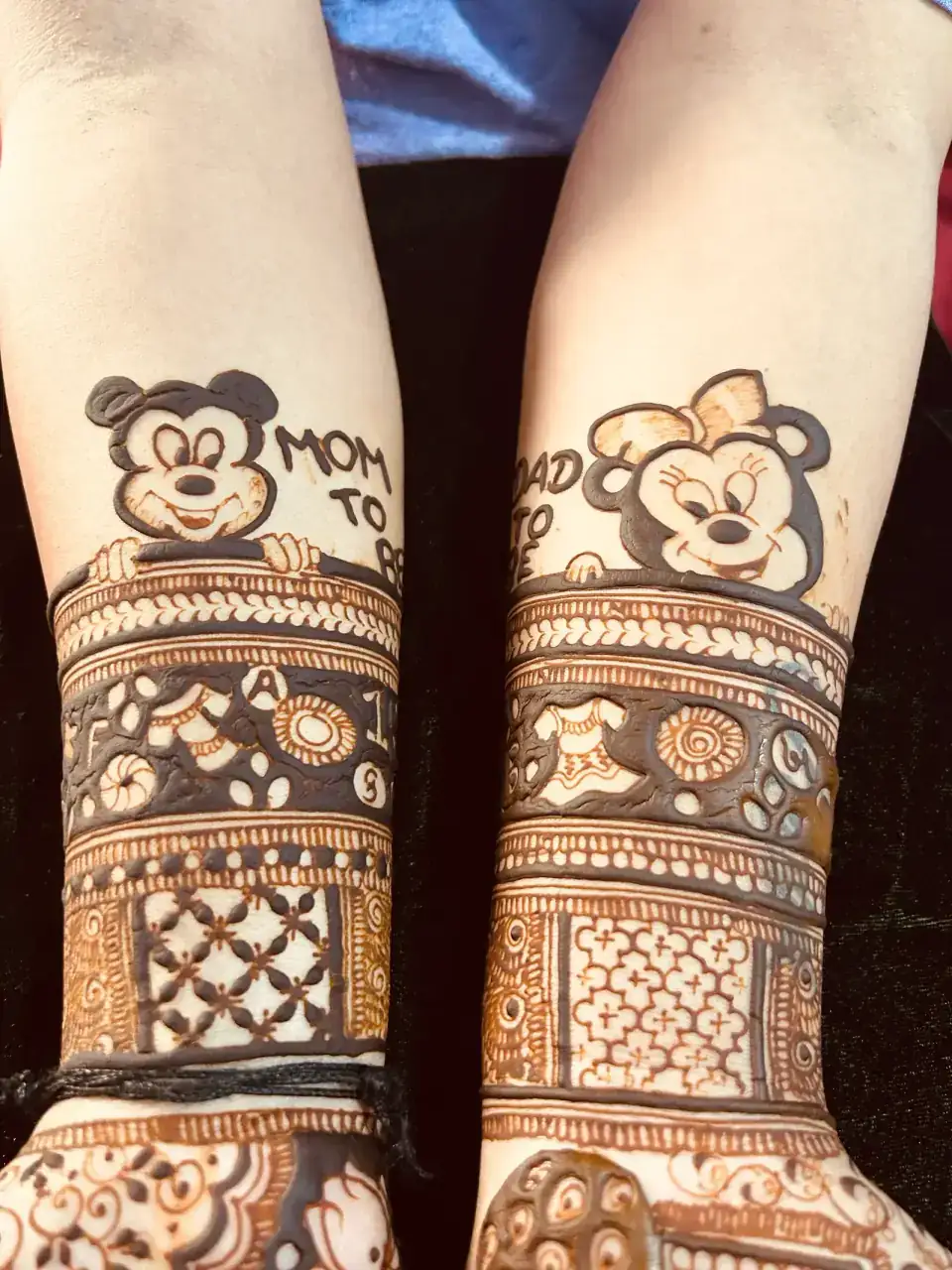 Baby shower mehndi design in Ahmedabad by Shiva Mehndi Art